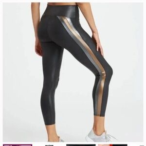 SPANX Black and Gold Leggings